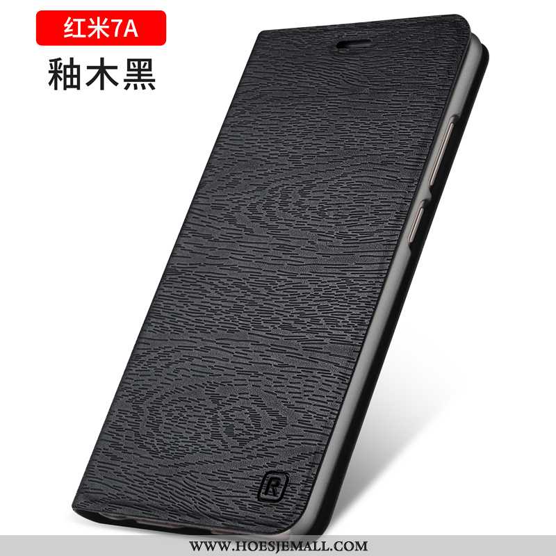 Hoes Xiaomi Redmi 7a Zacht Siliconen Hoesje Mini Bedrijf Mobiele Telefoon Folio Zwarte