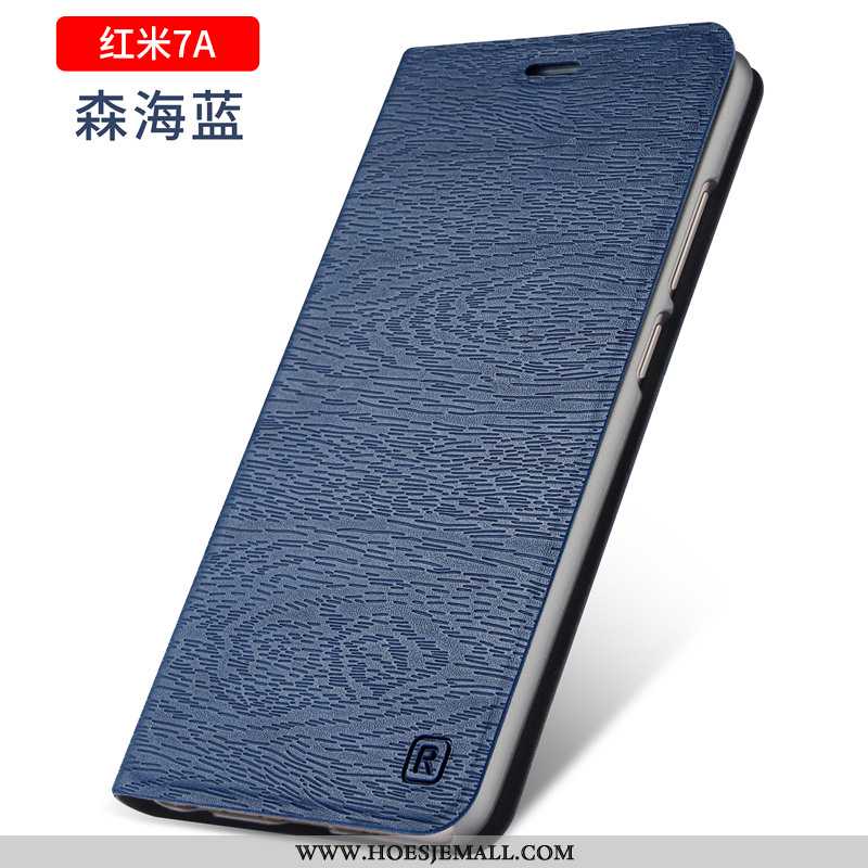 Hoes Xiaomi Redmi 7a Zacht Siliconen Hoesje Mini Bedrijf Mobiele Telefoon Folio Zwarte