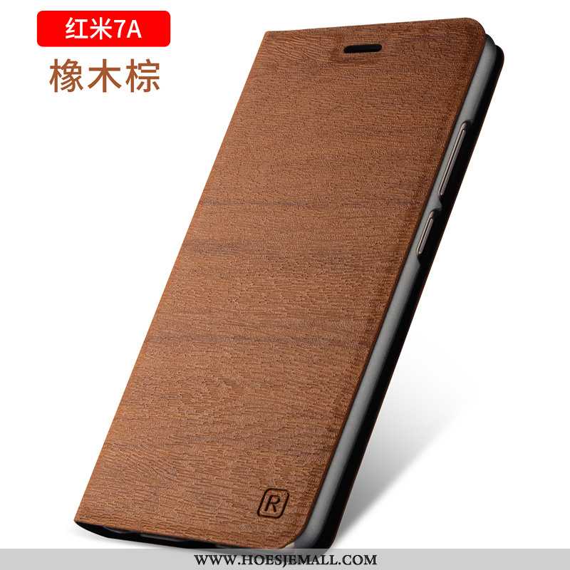 Hoes Xiaomi Redmi 7a Zacht Siliconen Hoesje Mini Bedrijf Mobiele Telefoon Folio Zwarte