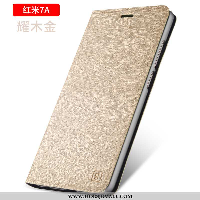 Hoes Xiaomi Redmi 7a Zacht Siliconen Hoesje Mini Bedrijf Mobiele Telefoon Folio Zwarte