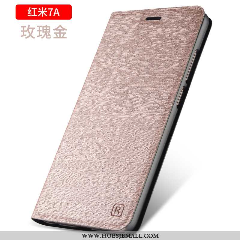 Hoes Xiaomi Redmi 7a Zacht Siliconen Hoesje Mini Bedrijf Mobiele Telefoon Folio Zwarte