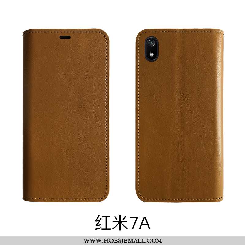 Hoesje Xiaomi Redmi 7a Vintage Zacht Bedrijf Rood Bescherming Folio Zwart Zwarte