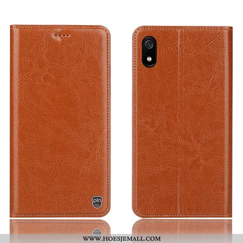 Hoesje Xiaomi Redmi 7a Bescherming Leren Folio Rood Patroon Mobiele Telefoon Grijs