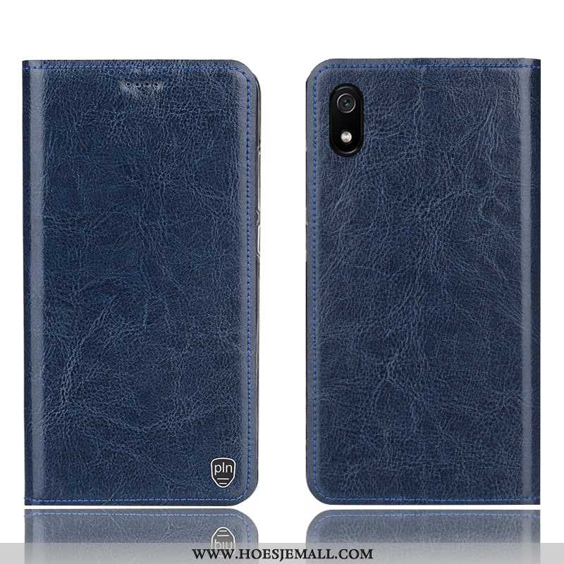 Hoesje Xiaomi Redmi 7a Bescherming Leren Folio Rood Patroon Mobiele Telefoon Grijs