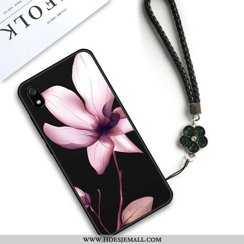 Hoesje Xiaomi Redmi 7a Classic Siliconen Roze Chinese Stijl Bloemen Vintage Anti-fall Rood