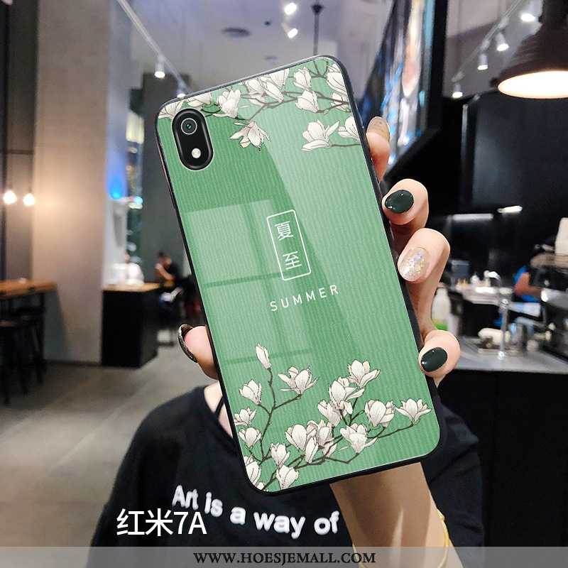 Hoes Xiaomi Redmi 7a Scheppend Bescherming Rood Net Red Persoonlijk Anti-fall All Inclusive Groen