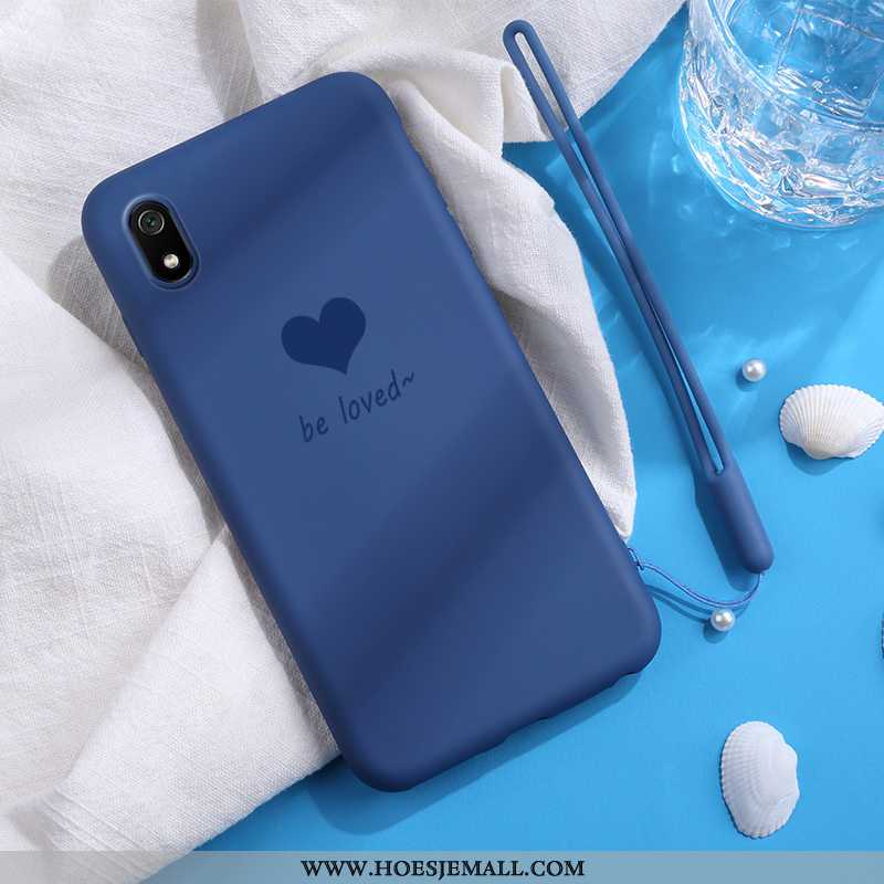 Hoes Xiaomi Redmi 7a Siliconenhoesje Bescherming Hoesje Nieuw Donkerblauw Lovers Eenvoudige Donkerbl