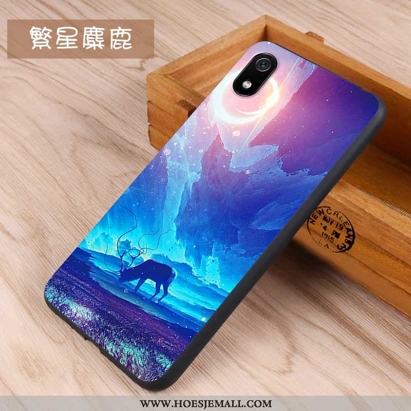 Hoes Xiaomi Redmi 7a Schrobben Scheppend Anti-fall Siliconen Hoesje Bescherming Donkerblauw Donkerbl