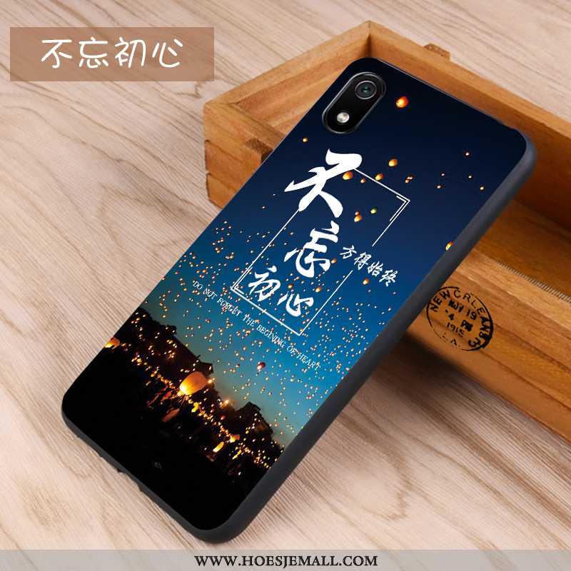 Hoes Xiaomi Redmi 7a Schrobben Scheppend Anti-fall Siliconen Hoesje Bescherming Donkerblauw Donkerbl