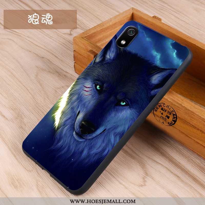 Hoes Xiaomi Redmi 7a Schrobben Scheppend Anti-fall Siliconen Hoesje Bescherming Donkerblauw Donkerbl