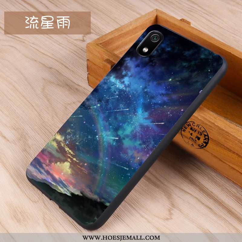 Hoes Xiaomi Redmi 7a Schrobben Scheppend Anti-fall Siliconen Hoesje Bescherming Donkerblauw Donkerbl