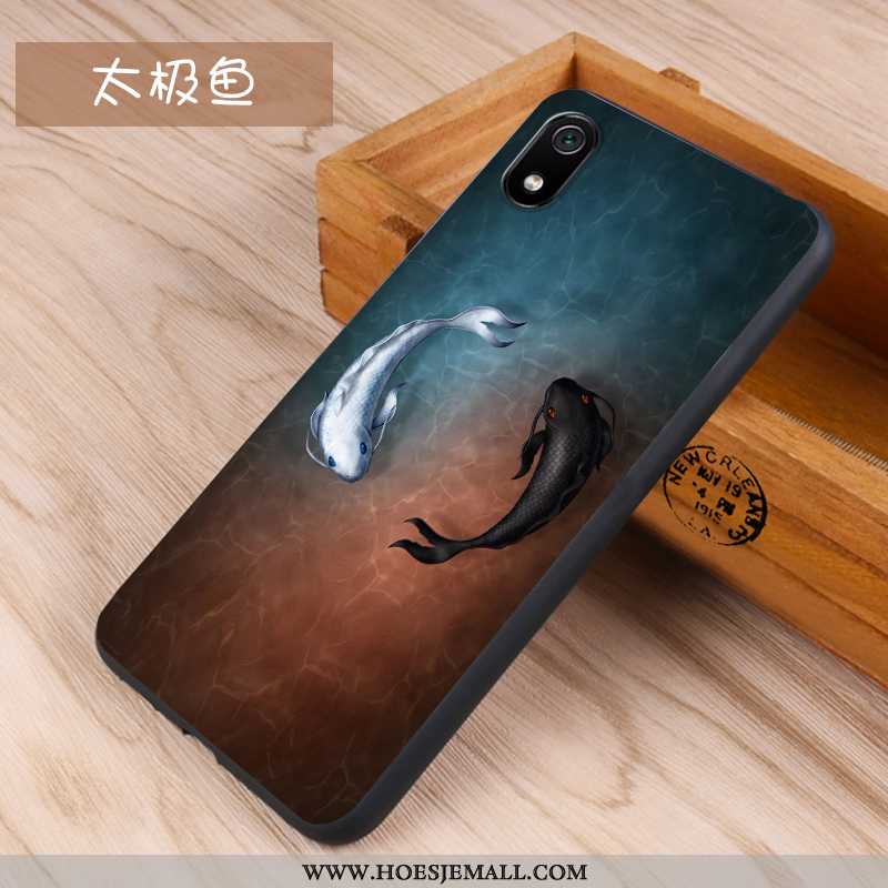 Hoes Xiaomi Redmi 7a Schrobben Scheppend Anti-fall Siliconen Hoesje Bescherming Donkerblauw Donkerbl