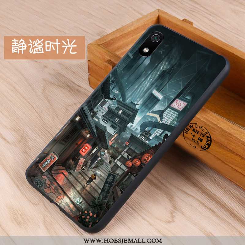 Hoes Xiaomi Redmi 7a Schrobben Scheppend Anti-fall Siliconen Hoesje Bescherming Donkerblauw Donkerbl