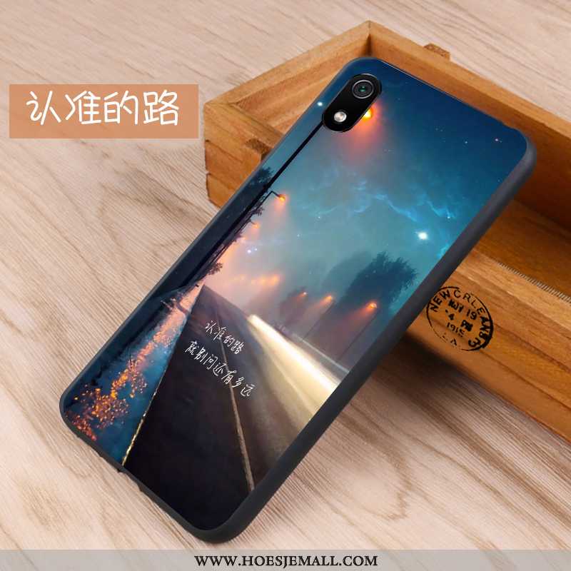 Hoes Xiaomi Redmi 7a Schrobben Scheppend Anti-fall Siliconen Hoesje Bescherming Donkerblauw Donkerbl