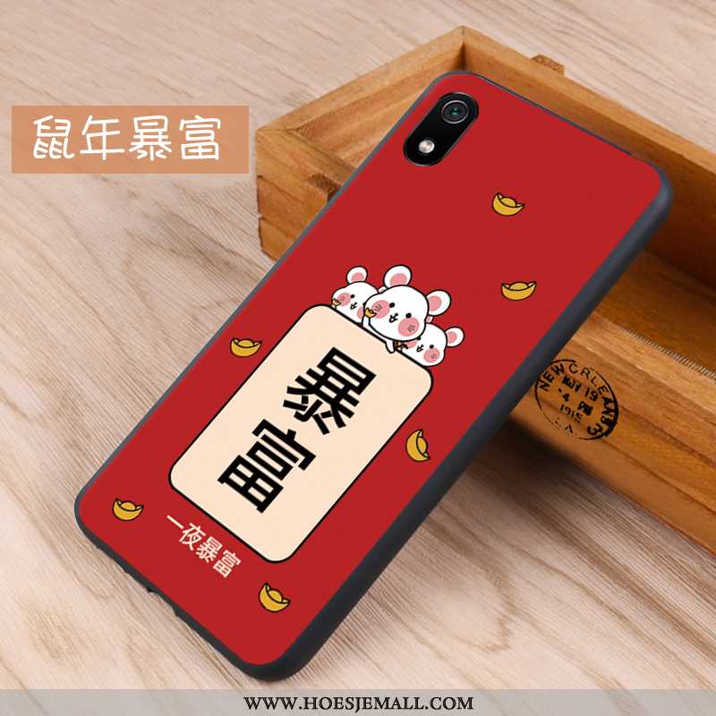 Hoes Xiaomi Redmi 7a Schrobben Scheppend Anti-fall Siliconen Hoesje Bescherming Donkerblauw Donkerbl