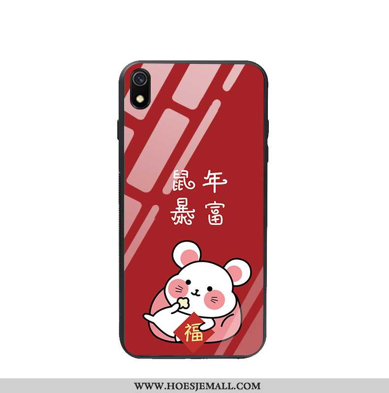 Hoesje Xiaomi Redmi 7a Glas Mooie All Inclusive Bescherming Rat Rood