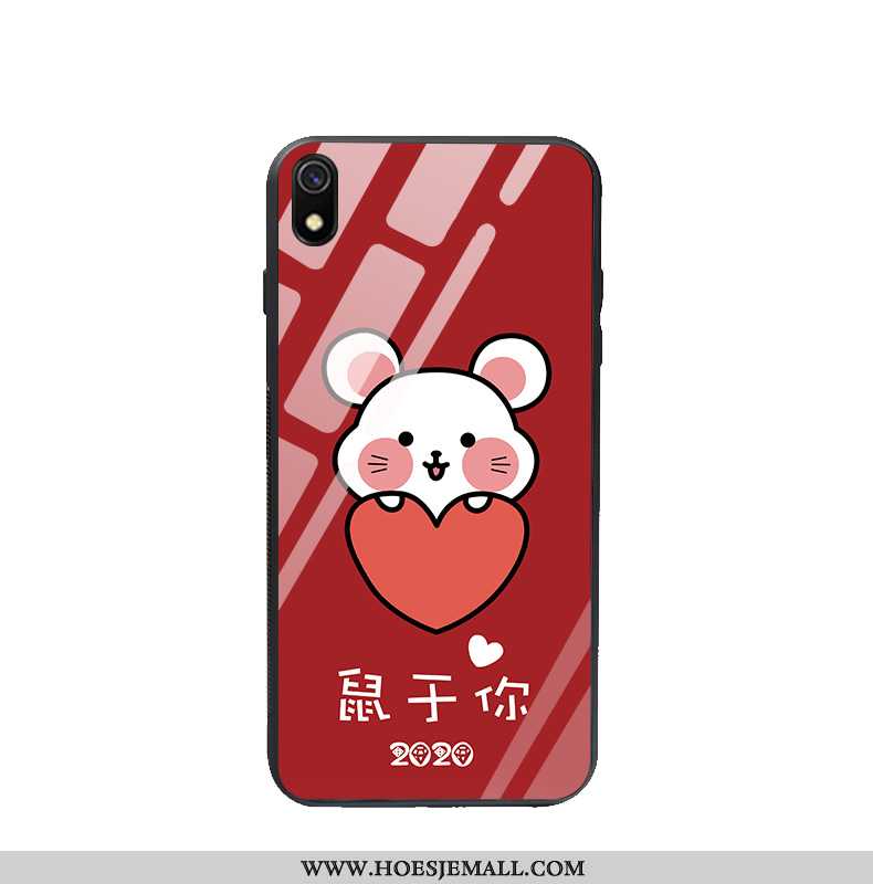 Hoesje Xiaomi Redmi 7a Glas Mooie All Inclusive Bescherming Rat Rood