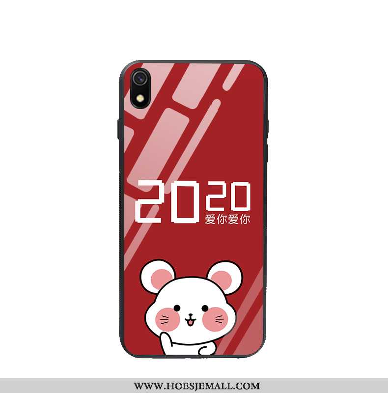 Hoesje Xiaomi Redmi 7a Glas Mooie All Inclusive Bescherming Rat Rood