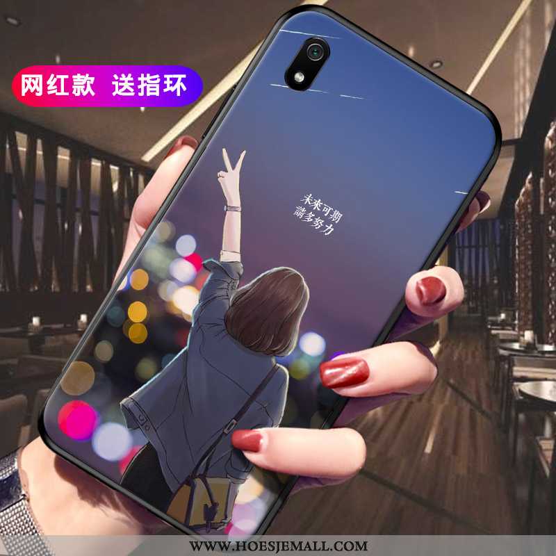 Hoesje Xiaomi Redmi 7a Persoonlijk Siliconen Bescherming Hoes Anti-fall Zwart Mobiele Telefoon Zwart