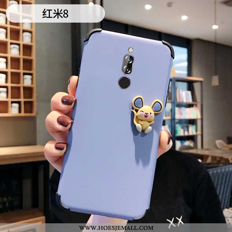 Hoesje Xiaomi Redmi 8 Siliconen Bescherming Mini Rat Lovers Hoes Roze