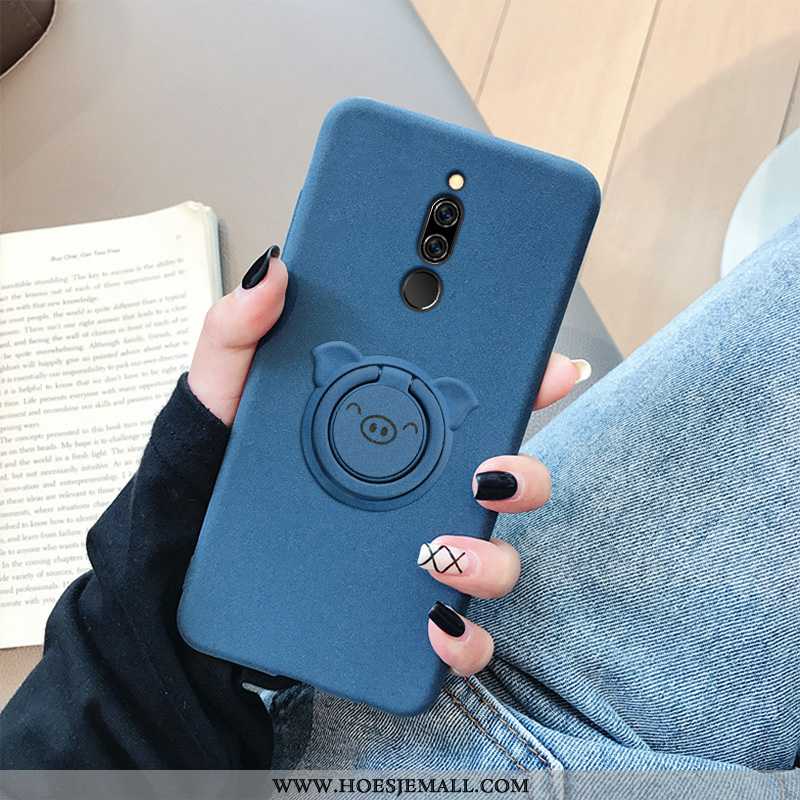 Hoesje Xiaomi Redmi 8 Persoonlijk Trend Schrobben Bescherming Blauw Mini Blauwe