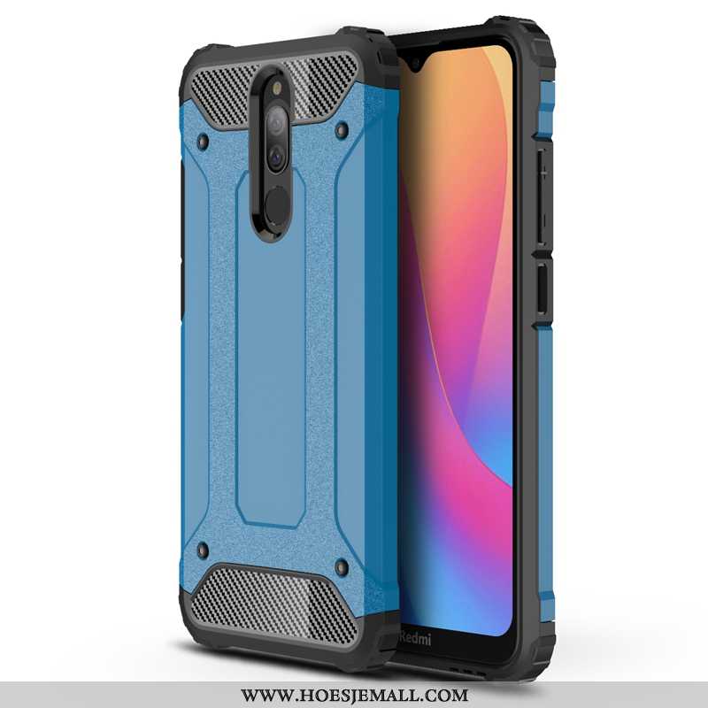 Hoesje Xiaomi Redmi 8 Bescherming Schrobben Mobiele Telefoon Rood Blauw Siliconen Blauwe