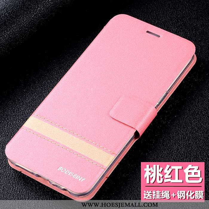 Hoes Xiaomi Redmi 8 Leren Hoesje Zacht Rood Bescherming Siliconen All Inclusive Anti-fall Roze