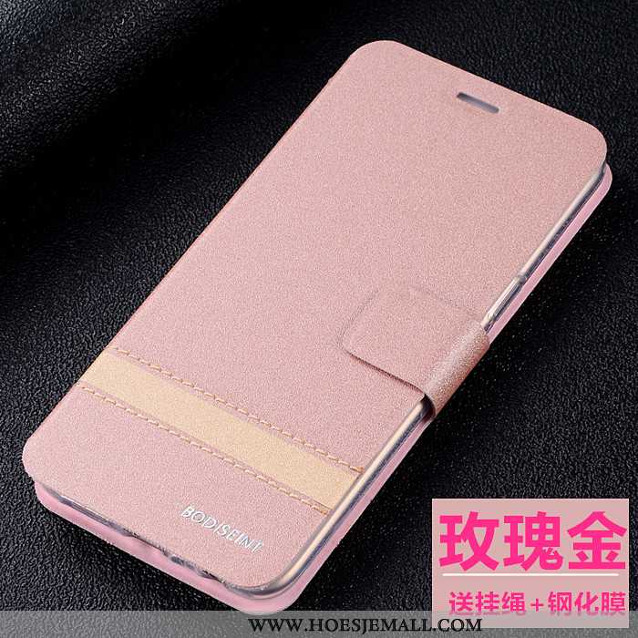 Hoes Xiaomi Redmi 8 Leren Hoesje Zacht Rood Bescherming Siliconen All Inclusive Anti-fall Roze