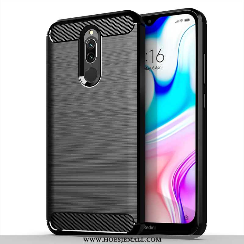 Hoes Xiaomi Redmi 8 Scheppend Trend Bescherming Schrobben Zacht Anti-fall Persoonlijk Grijs