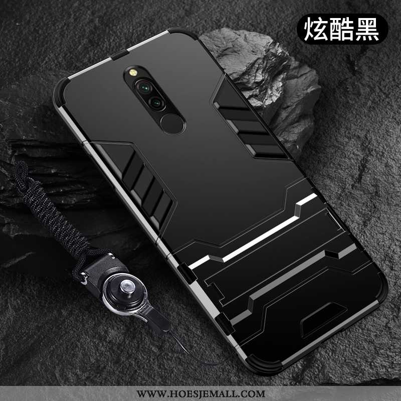 Hoes Xiaomi Redmi 8 Schrobben Hanger Hoesje Hard Bescherming Scheppend Mobiele Telefoon Rood