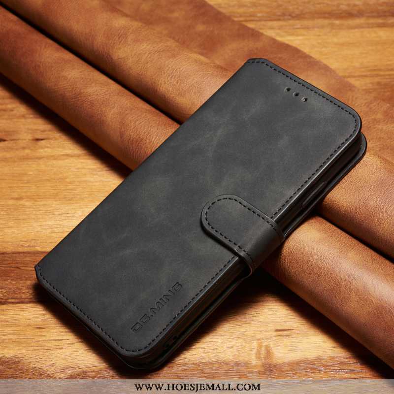 Hoesje Xiaomi Redmi 8a Leren Vintage Anti-fall Mobiele Telefoon All Inclusive Zwart Folio Zwarte
