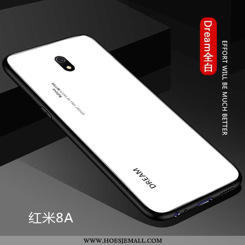 Hoesje Xiaomi Redmi 8a Siliconen Bescherming Mini Verloop Effen Kleur Hard Wit Witte