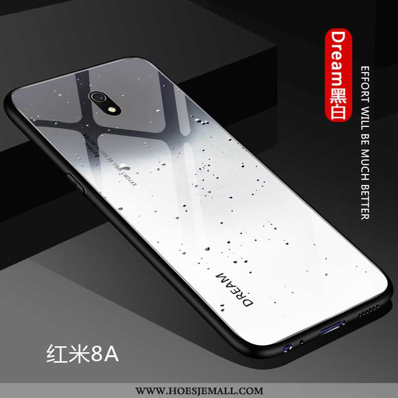 Hoesje Xiaomi Redmi 8a Siliconen Bescherming Mini Verloop Effen Kleur Hard Wit Witte