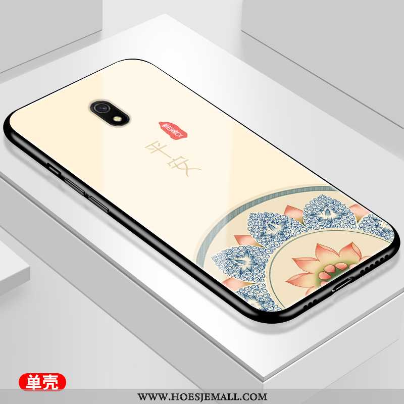 Hoesje Xiaomi Redmi 8a Glas Trend Wind Zacht Eenvoudige Mobiele Telefoon Zwarte