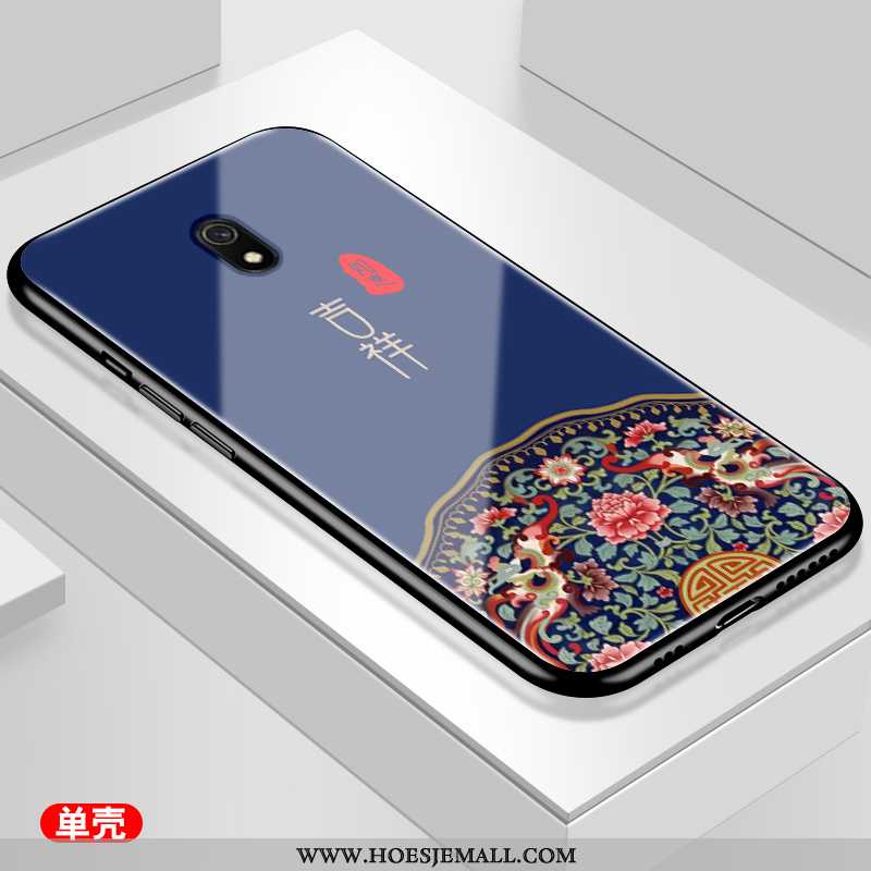 Hoesje Xiaomi Redmi 8a Glas Trend Wind Zacht Eenvoudige Mobiele Telefoon Zwarte