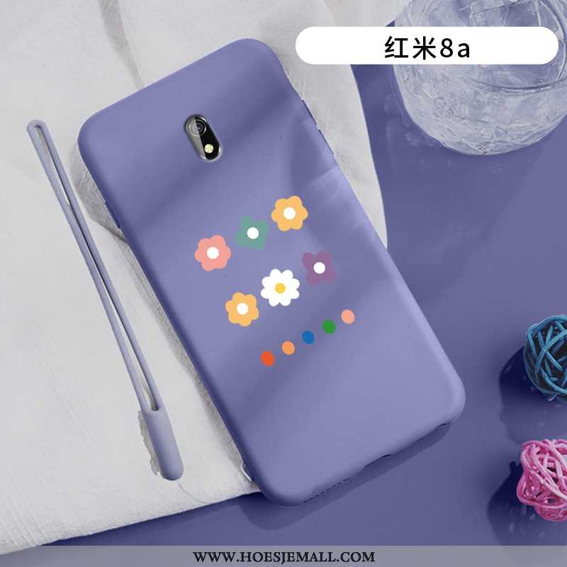 Hoes Xiaomi Redmi 8a Mode Schrobben Lovers Bloemen Mini Anti-fall Purper