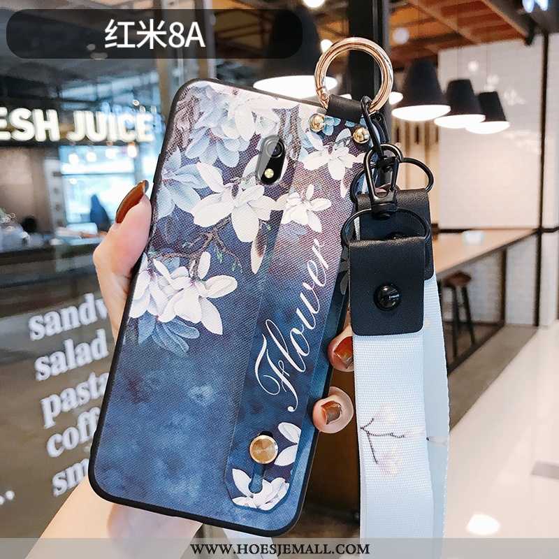 Hoesje Xiaomi Redmi 8a Reliëf Vintage Blauw Mobiele Telefoon Chinese Stijl Net Red Hanger Blauwe