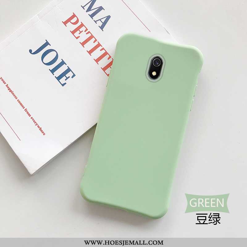 Hoesje Xiaomi Redmi 8a Zacht Bescherming Rood Anti-fall Effen Kleur Mooie Groen