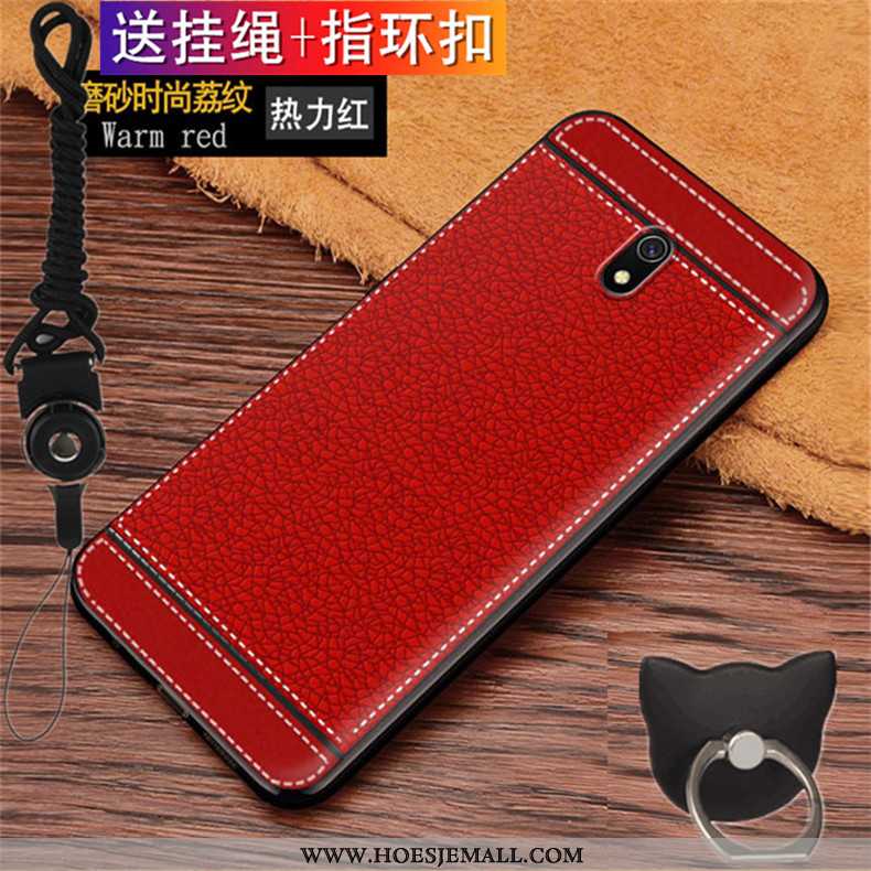 Hoesje Xiaomi Redmi 8a Schrobben Hanger Hoes Mini Rood All Inclusive