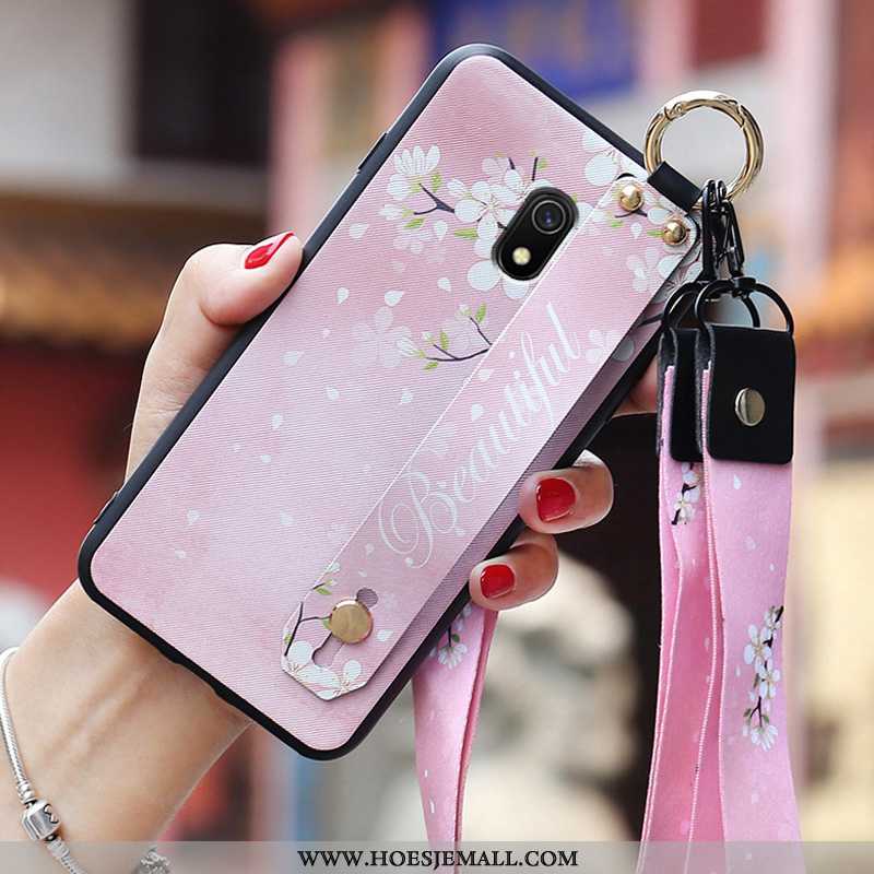 Hoes Xiaomi Redmi 8a Schrobben Hanger Mobiele Telefoon Chinese Stijl Persoonlijk Mini Hoesje Rood