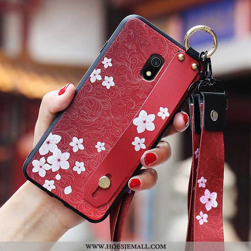 Hoes Xiaomi Redmi 8a Schrobben Hanger Mobiele Telefoon Chinese Stijl Persoonlijk Mini Hoesje Rood