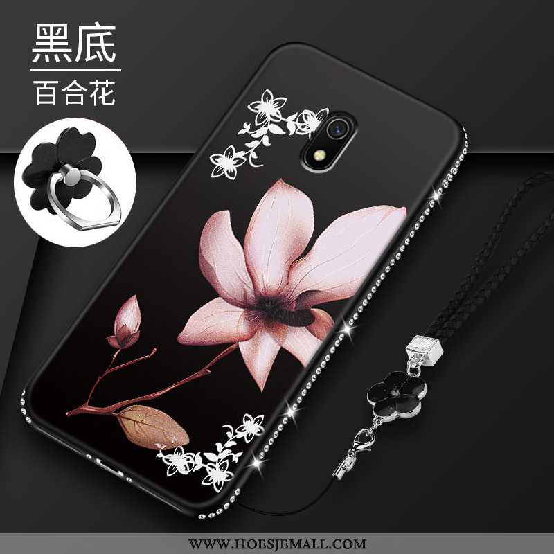 Hoes Xiaomi Redmi 8a Super Dun Mobiele Telefoon Siliconen Bloemen All Inclusive Rood