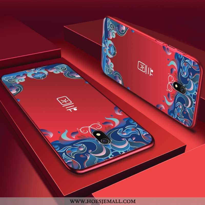 Hoesje Xiaomi Redmi 8a Schrobben Persoonlijk Hard Mobiele Telefoon Rood