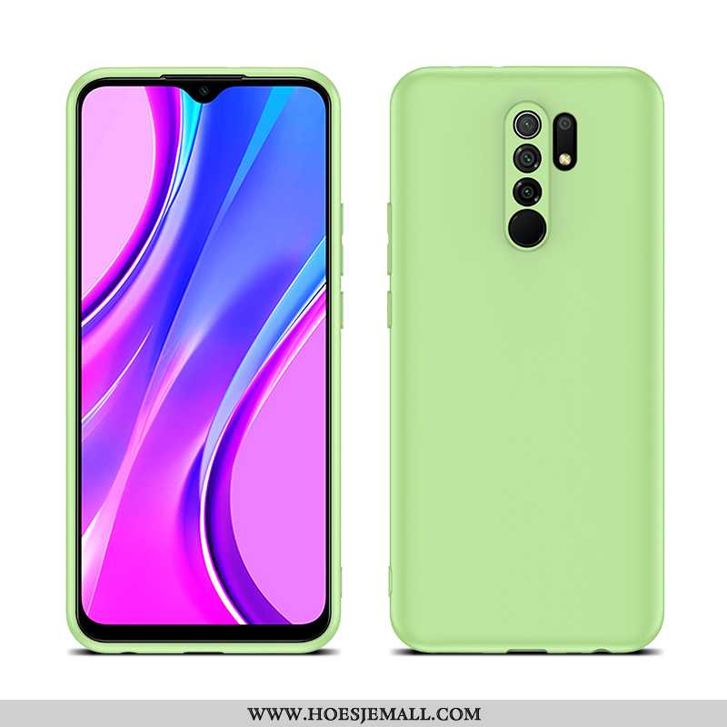 Hoesje Xiaomi Redmi 9 Siliconen Bescherming Anti-fall Mobiele Telefoon Zwart Schrobben Zwarte