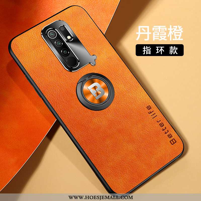 Hoesje Xiaomi Redmi 9 Leren Schrobben Oranje Persoonlijk Trend Rood Nieuw