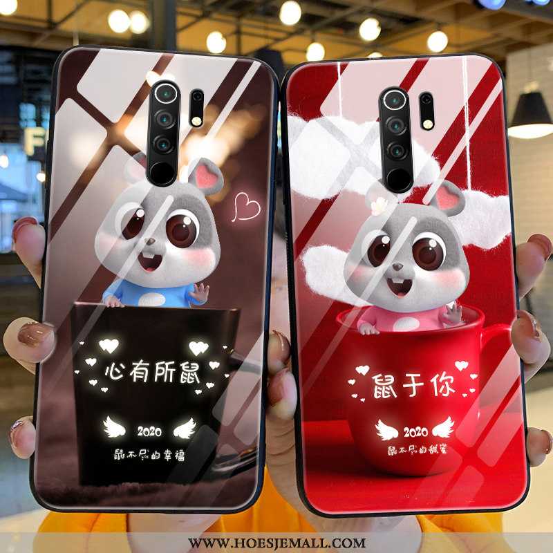 Hoesje Xiaomi Redmi 9 Dun Zacht Hoes Lovers Mobiele Telefoon Scheppend Rood