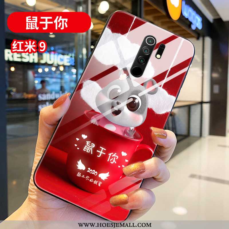 Hoesje Xiaomi Redmi 9 Dun Zacht Hoes Lovers Mobiele Telefoon Scheppend Rood