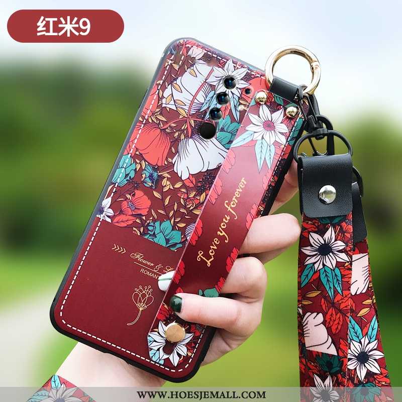 Hoesje Xiaomi Redmi 9 Scheppend Trend Siliconen Rood Anti-fall Groen Net Red