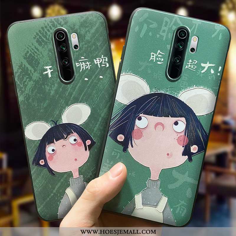 Hoesje Xiaomi Redmi 9 Persoonlijk Scheppend Mobiele Telefoon Driedimensionaal Dun Rood Groen