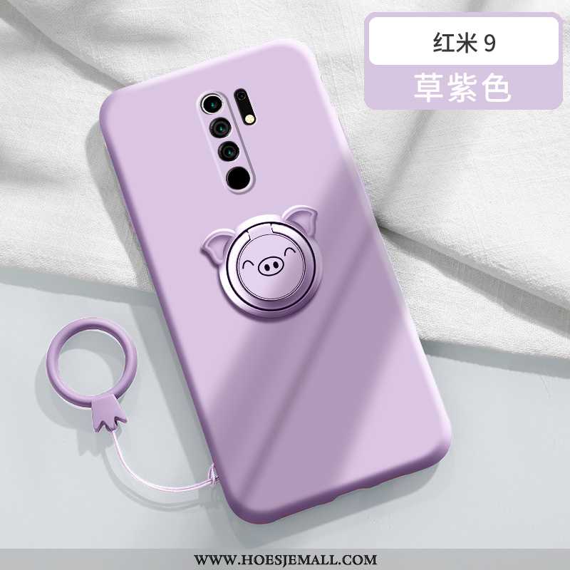 Hoes Xiaomi Redmi 9 Zacht Siliconen Lovers Bescherming Ring Scheppend Zoet Groen